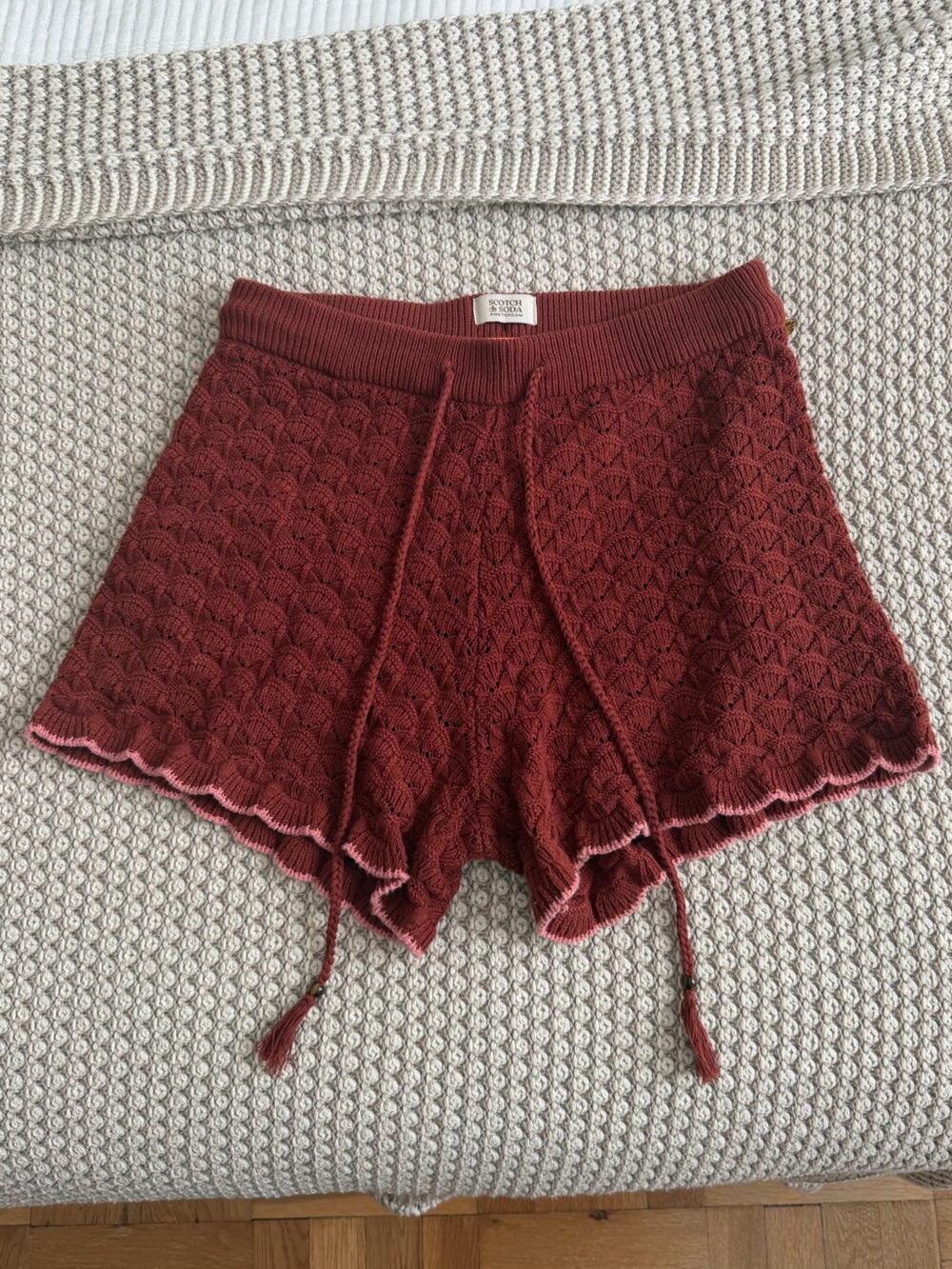 Scotch & Soda Crochet Knit Beach Shorts